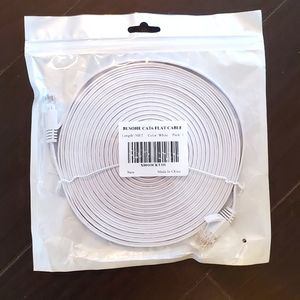 NIB 4/$20 Cat6 Ethernet Cable 30 Foot White Cord